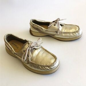 Sperry Intrepid Metallic Gold Deck Shoes